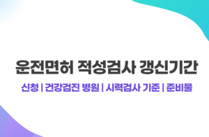 운전면허 적성검사 갱신 기간 조회