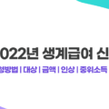 2022년 생계급여