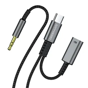 바라보고 USB C타입 3.5mm AUX 오디오 변환 PD 60W 충전 케이블 AB01