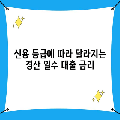 경산 일수 대출, 조건과 유의 사항 꼼꼼히 살펴보기 | 경산, 일수 대출, 대출 조건, 유의 사항, 신용 등급