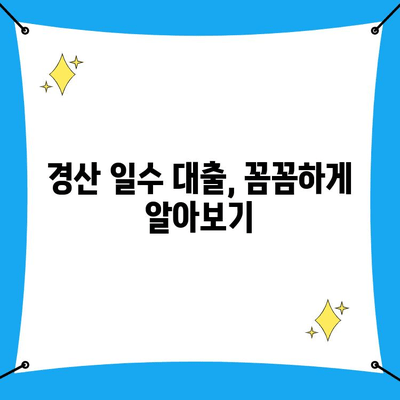 경산일수 대출, 조건 꼼꼼히 따져보고 신청하세요! | 경산, 일수 대출, 대출 조건, 신용등급, 금리 비교