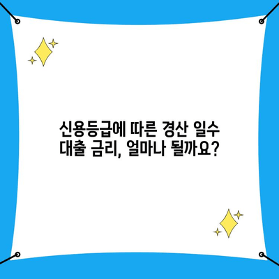 경산일수 대출, 조건 꼼꼼히 따져보고 신청하세요! | 경산, 일수 대출, 대출 조건, 신용등급, 금리 비교