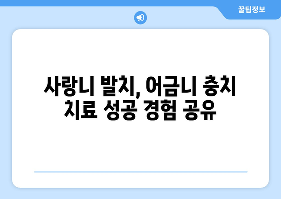 김포 치과 누운 사랑니 & 어금니 충치 해결 사례| 성공적인 치료 경험 공유 | 사랑니 발치, 어금니 충치, 김포 치과 추천