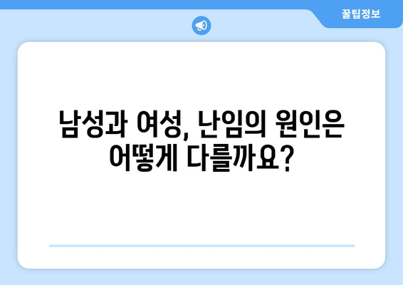 난임 원인, 남성과 여성은 어떻게 다를까요? | 난임 원인 분석, 남녀 차이, 불임 원인, 난임 치료