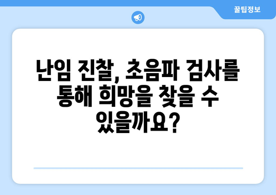 난임 진찰, 초음파 검사가 알려주는 이야기 | 난임, 초음파, 진단, 치료, 성공률