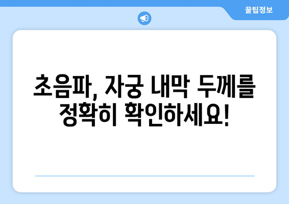 자궁 내막 이상으로 인한 난임, 초음파 검사로 알아보세요 | 난임 원인, 진단, 치료, 자궁 내막 두께