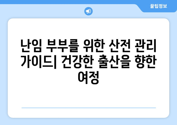 난임 부부를 위한 필수 산전 관리 가이드| 함께 건강한 출산을 준비하세요 | 난임, 산전 관리, 부부, 건강, 출산